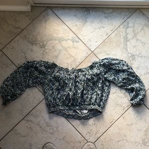 Free People Off the Shoulder Floral Top